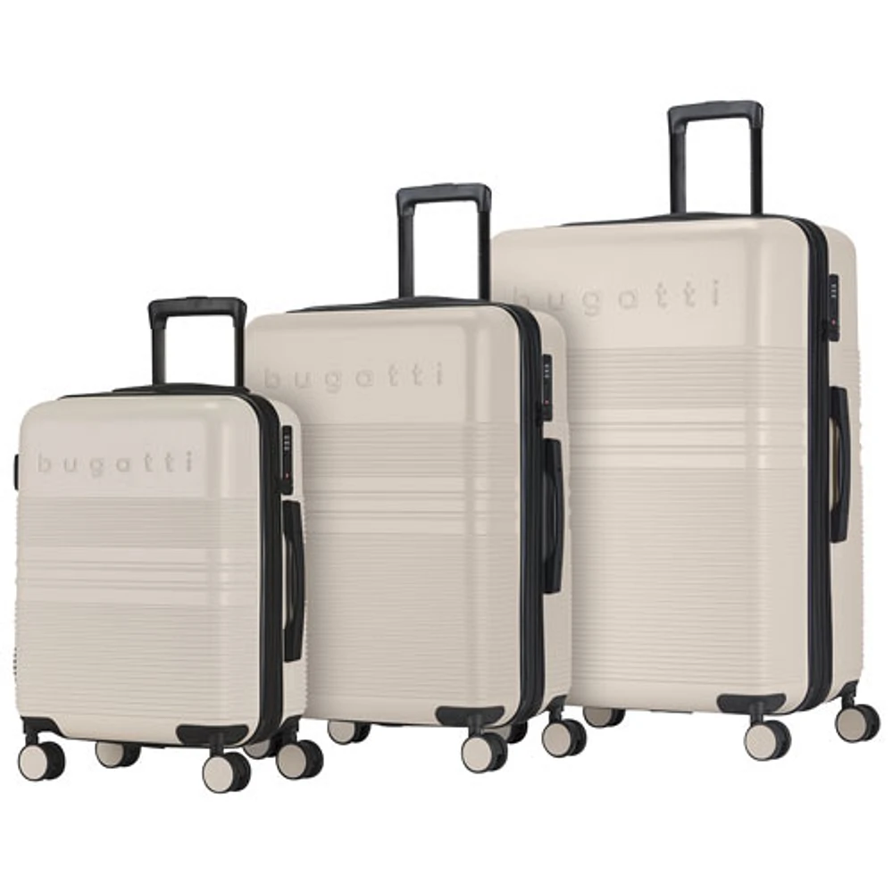 Ensemble de 3 valises rigides extensibles Luxor de Bugatti - Crème