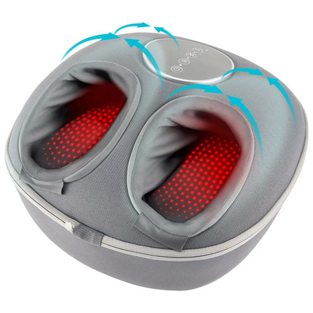 HoMedics Air Deluxe Foot Massager with Heat (FMS-348H-CA) - Grey