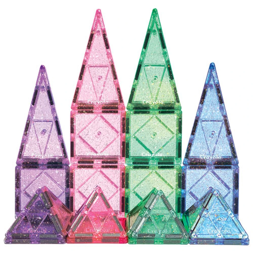 Crayola Glitter Magnetic Building Tiles Construction Set - 40 Pieces