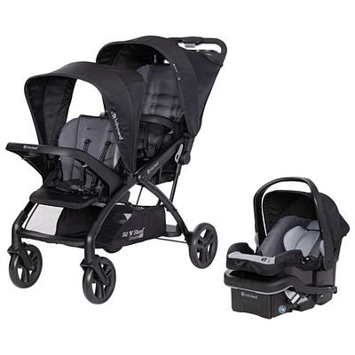 Poussette double avec siège d'auto pour bébé EZ-Lift Plus de Baby Trend - Noir