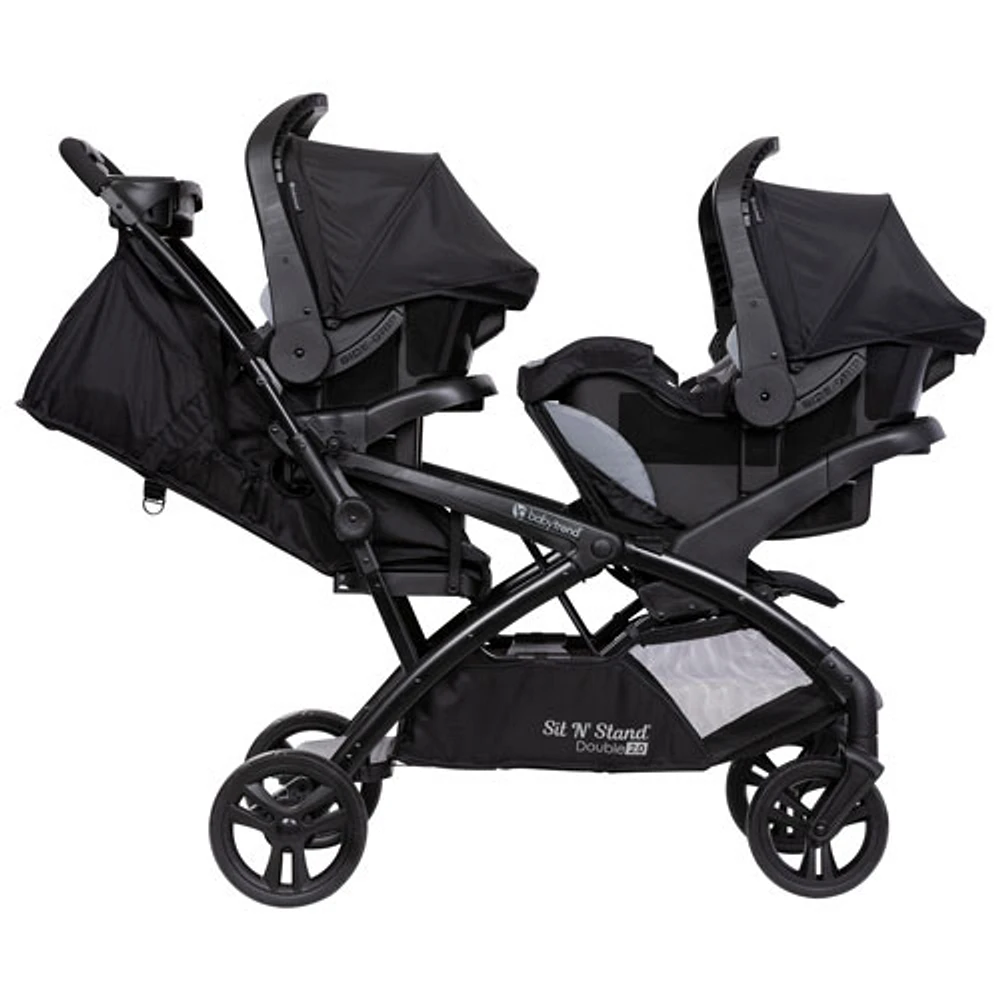 Poussette double avec siège d'auto pour bébé EZ-Lift Plus de Baby Trend - Noir