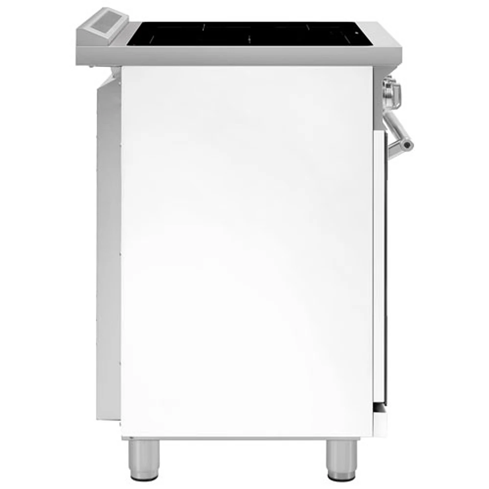 Smeg 30" 4.6 Cu. Ft. True Convection Freestanding Induction Range (SPR30UIMMW) - White - Only at Best Buy