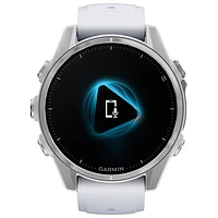 Garmin fēnix 8 43mm AMOLED Bluetooth Multisport Smartwatch - Whitestone/Silver