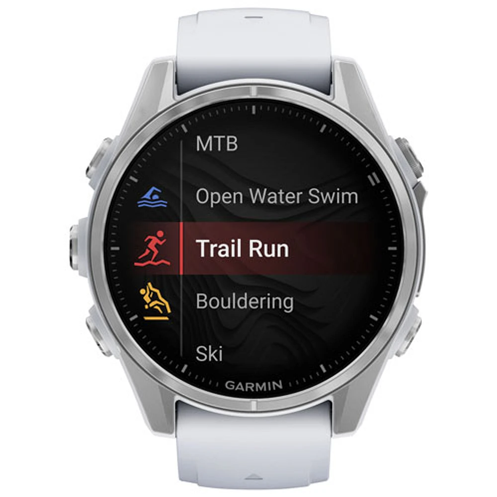 Garmin fēnix 8 43mm AMOLED Bluetooth Multisport Smartwatch - Whitestone/Silver