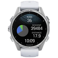 Garmin fēnix 8 43mm AMOLED Bluetooth Multisport Smartwatch - Whitestone/Silver