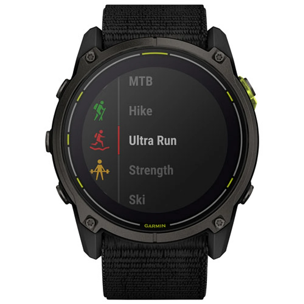 Garmin Enduro 3 51mm Solar Bluetooth Multisport Smartwatch - Black/Carbon Grey