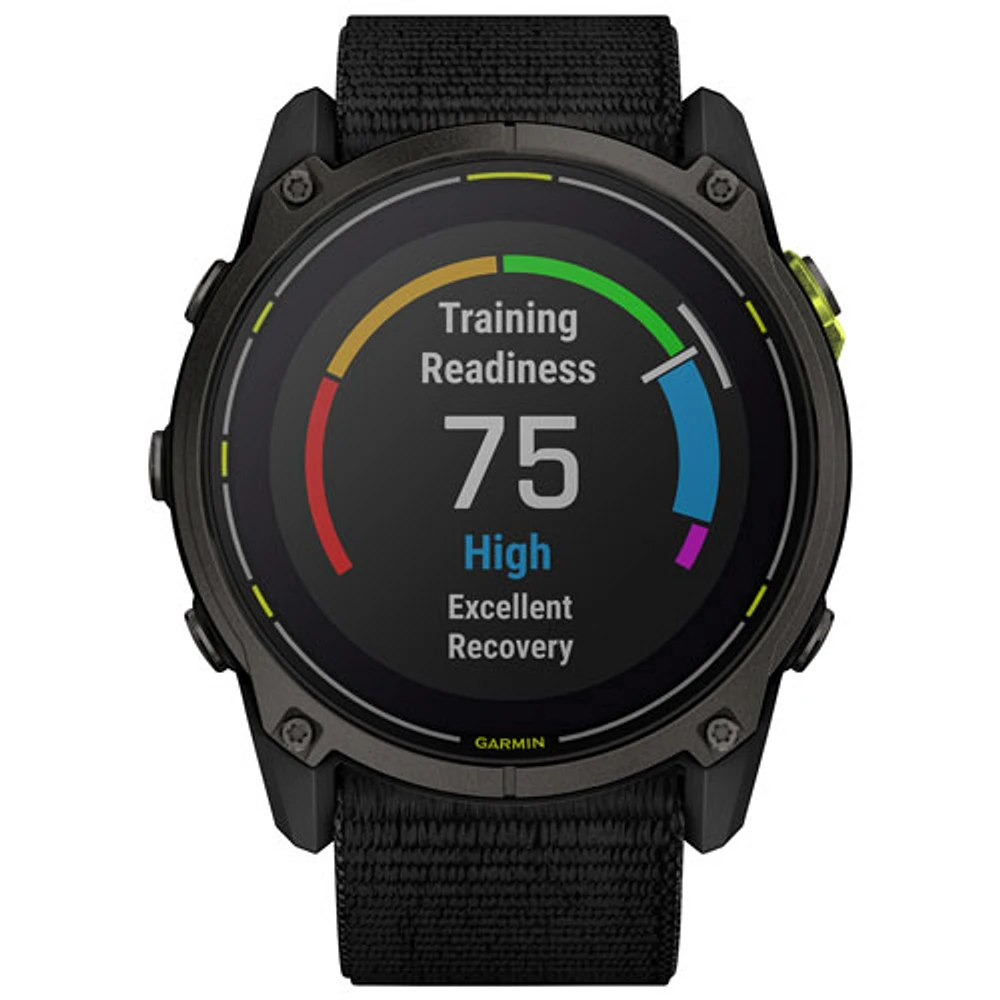 Garmin Enduro 3 51mm Solar Bluetooth Multisport Smartwatch - Black/Carbon Grey