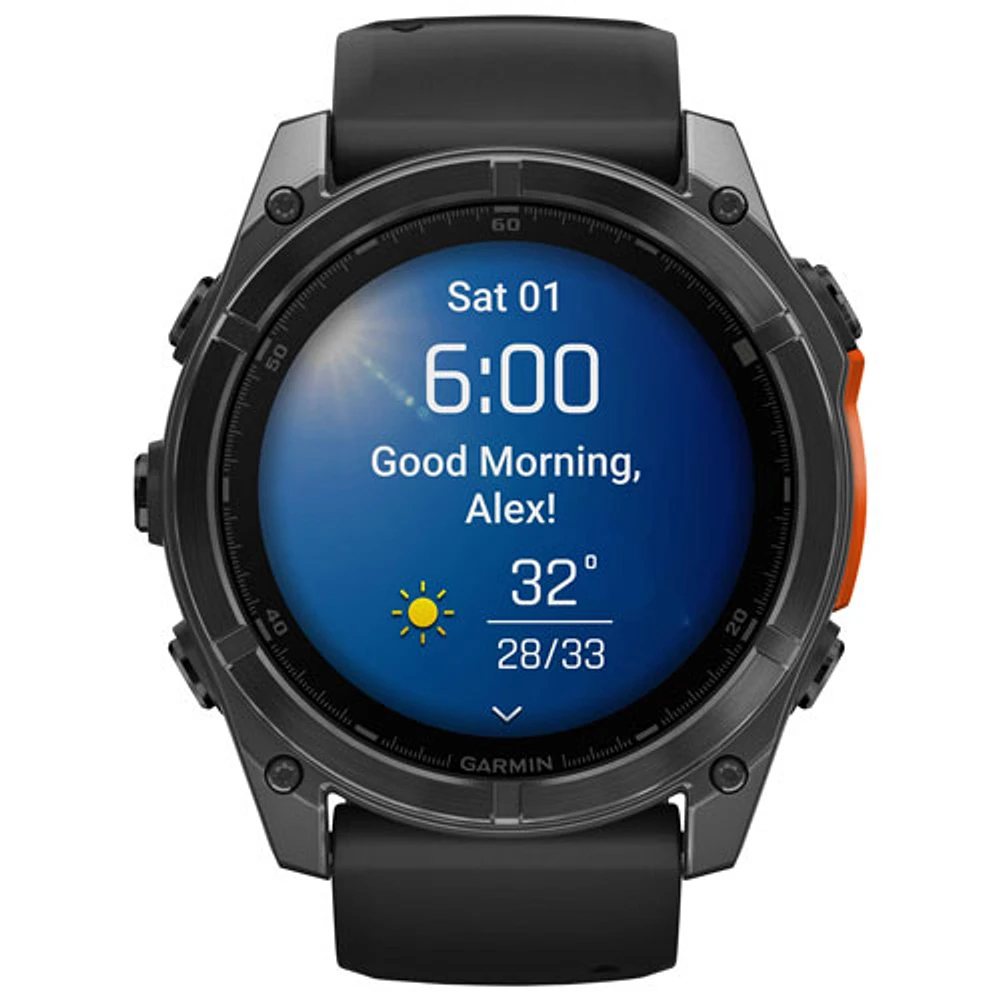 Garmin fēnix 8 51mm AMOLED Bluetooth Multisport Smartwatch - Black/Slate Grey