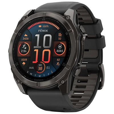 Garmin fēnix 8 51mm Sapphire AMOLED Bluetooth Multisport Smartwatch - Black/Carbon Grey