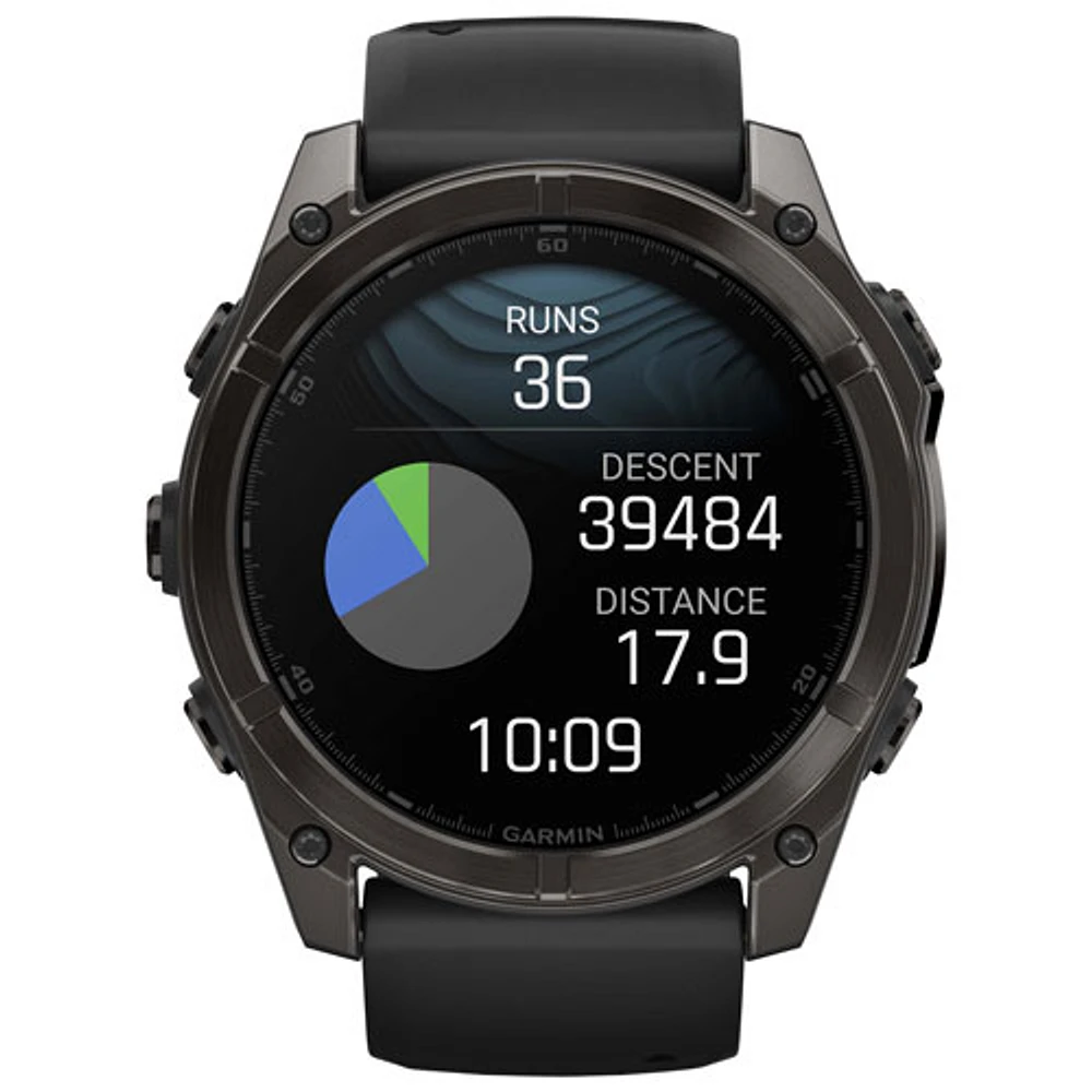 Garmin fēnix 8 51mm AMOLED Bluetooth Multisport Smartwatch - Black/Carbon Grey