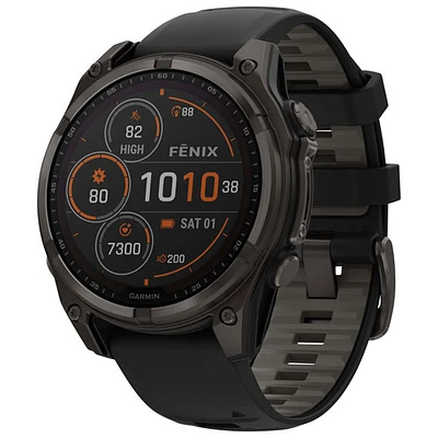 Montre intelligente multisport Bluetooth solaire à vitre saphir fēnix 8 de mm de Garmin