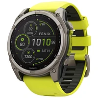 Garmin fēnix 8 51mm Sapphire Solar Bluetooth Multisport Smartwatch - Amp Yellow/Graphite/Carbon Grey