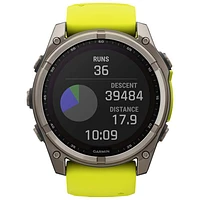 Garmin fēnix 8 51mm Sapphire Solar Bluetooth Multisport Smartwatch - Amp Yellow/Graphite/Carbon Grey