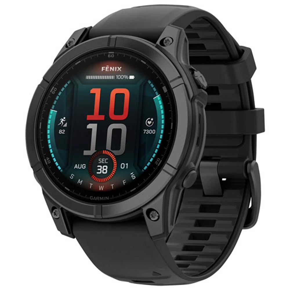 Garmin fēnix E 47mm AMOLED Bluetooth Multisport Smartwatch - Black/Carbon Grey