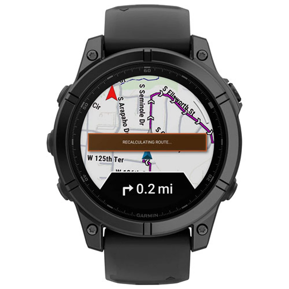 Garmin fēnix E 47mm AMOLED Bluetooth Multisport Smartwatch - Black/Carbon Grey