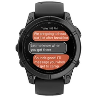 Garmin fēnix E 47mm AMOLED Bluetooth Multisport Smartwatch - Black/Carbon Grey