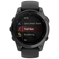 Garmin fēnix E 47mm AMOLED Bluetooth Multisport Smartwatch - Black/Carbon Grey