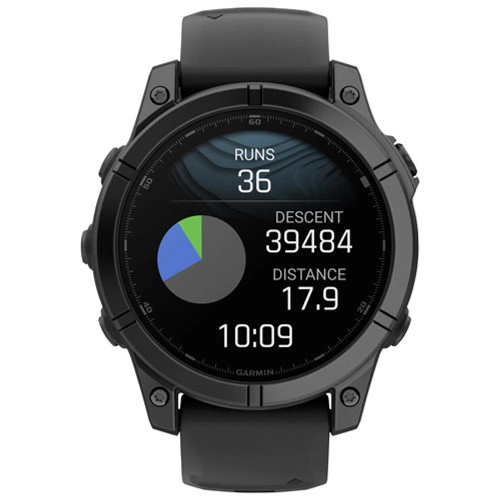 Garmin fēnix E 47mm AMOLED Bluetooth Multisport Smartwatch - Black/Carbon Grey