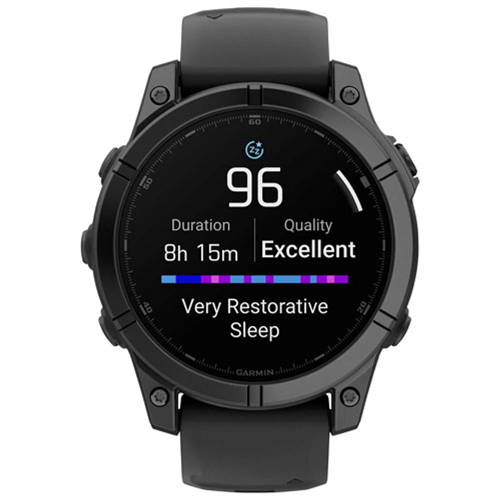 Garmin fēnix E 47mm AMOLED Bluetooth Multisport Smartwatch - Black/Carbon Grey