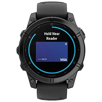 Garmin fēnix E 47mm AMOLED Bluetooth Multisport Smartwatch - Black/Carbon Grey