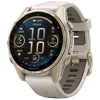 Garmin fēnix 8 43mm Sapphire AMOLED Bluetooth Multisport Smartwatch - Whitestone/Silver