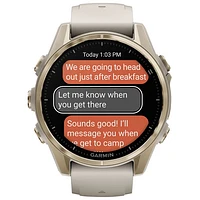 Garmin fēnix 8 43mm Sapphire AMOLED Bluetooth Multisport Smartwatch - Whitestone/Silver