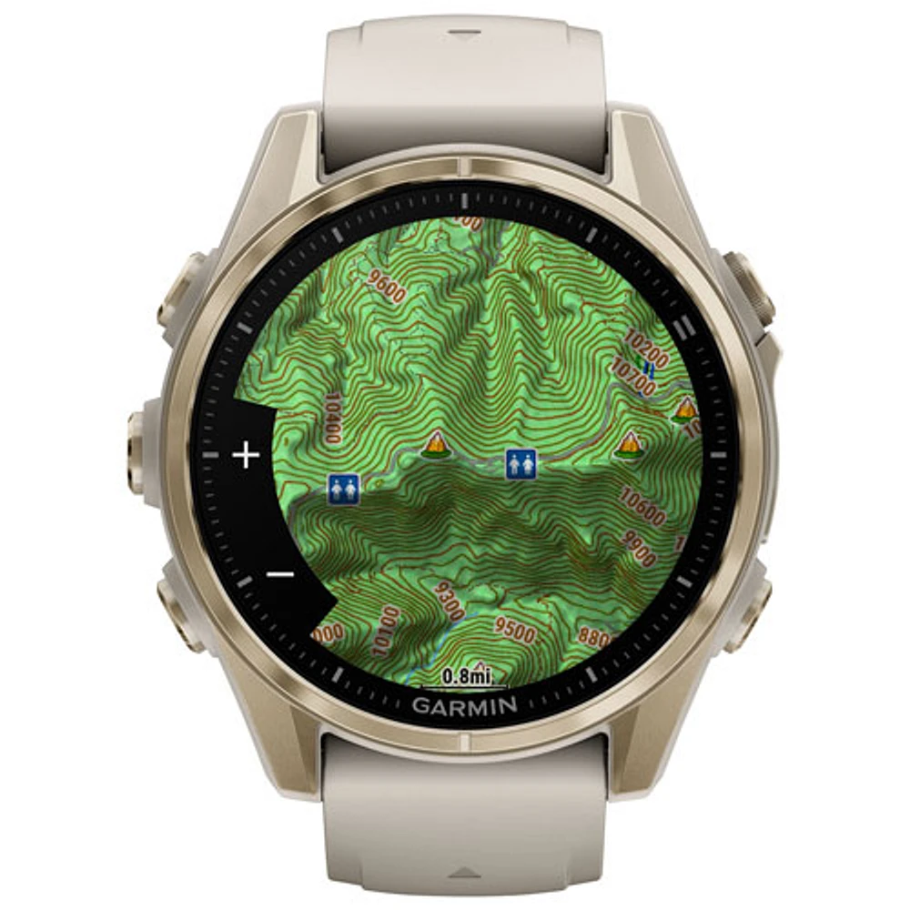 Garmin fēnix 8 43mm Sapphire AMOLED Bluetooth Multisport Smartwatch - Whitestone/Silver
