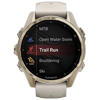 Garmin fēnix 8 43mm Sapphire AMOLED Bluetooth Multisport Smartwatch - Whitestone/Silver
