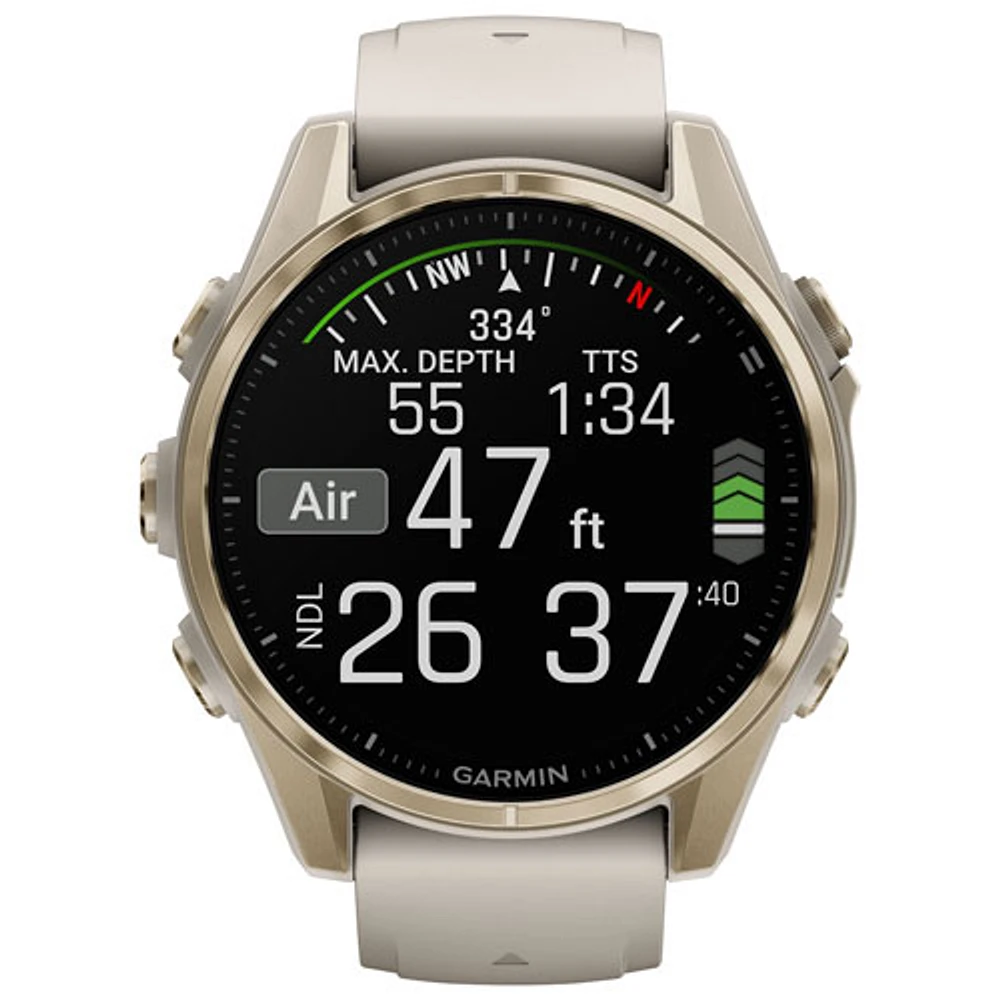 Garmin fēnix 8 43mm Sapphire AMOLED Bluetooth Multisport Smartwatch - Whitestone/Silver