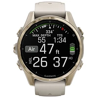 Garmin fēnix 8 43mm Sapphire AMOLED Bluetooth Multisport Smartwatch - Whitestone/Silver