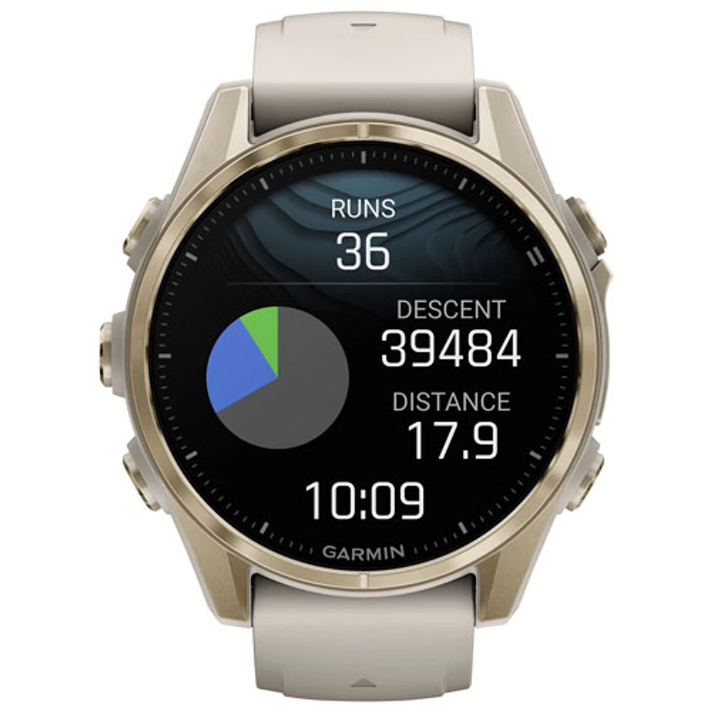 Garmin fēnix 8 43mm Sapphire AMOLED Bluetooth Multisport Smartwatch - Whitestone/Silver