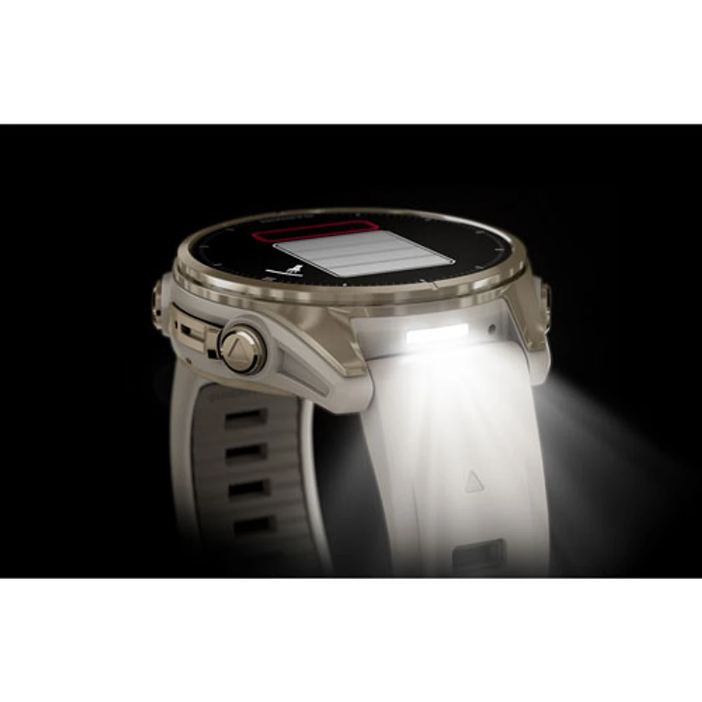 Garmin fēnix 8 43mm Sapphire AMOLED Bluetooth Multisport Smartwatch - Whitestone/Silver