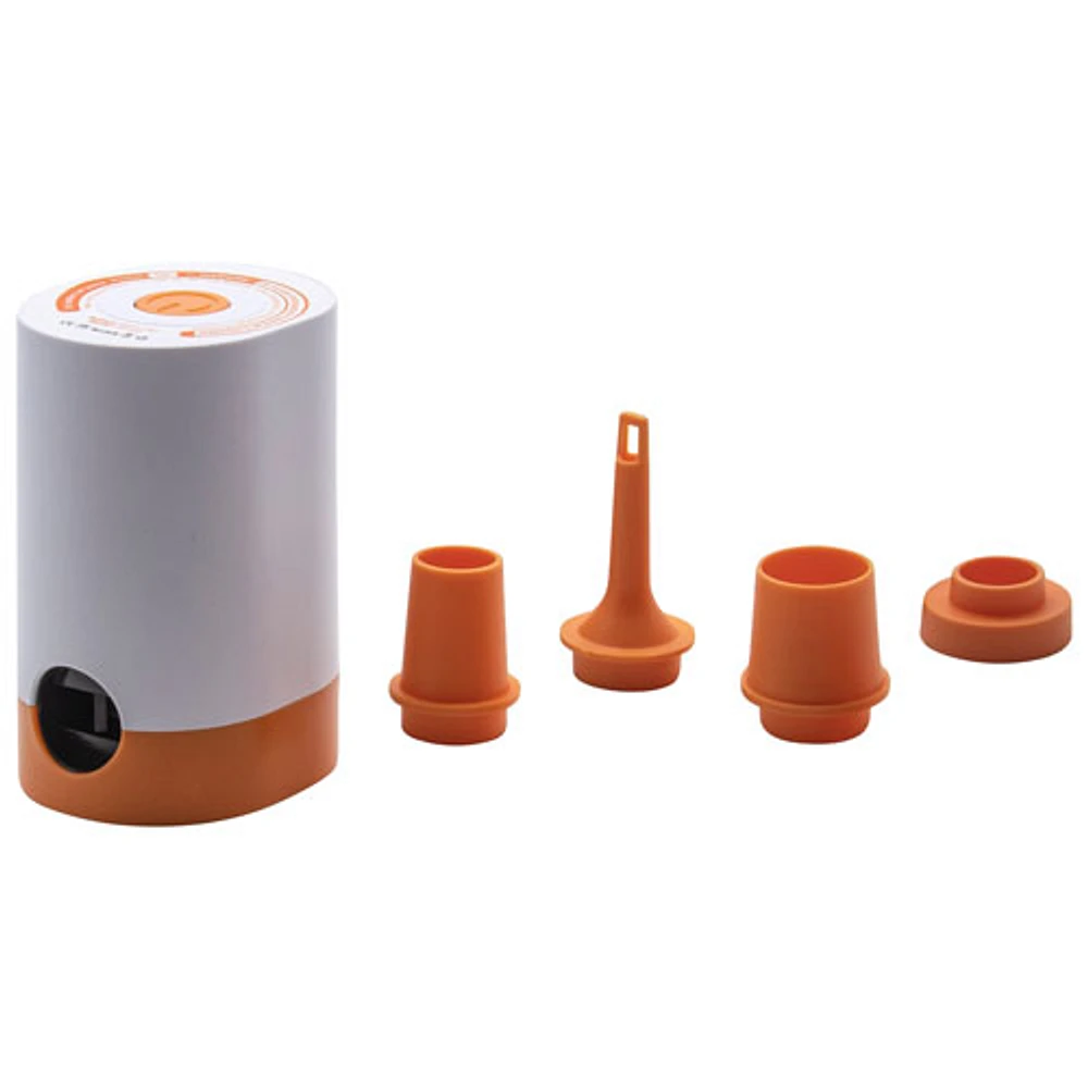 World Famous 49 Mini Air Pump - White / Orange