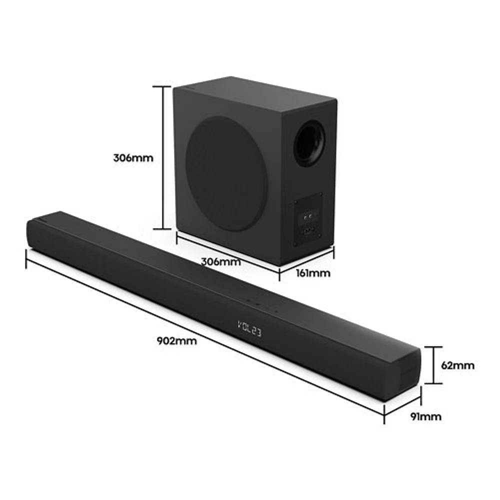 Hisense HS3100 3.1 Channel Soundbar with Wireless Subwoofer