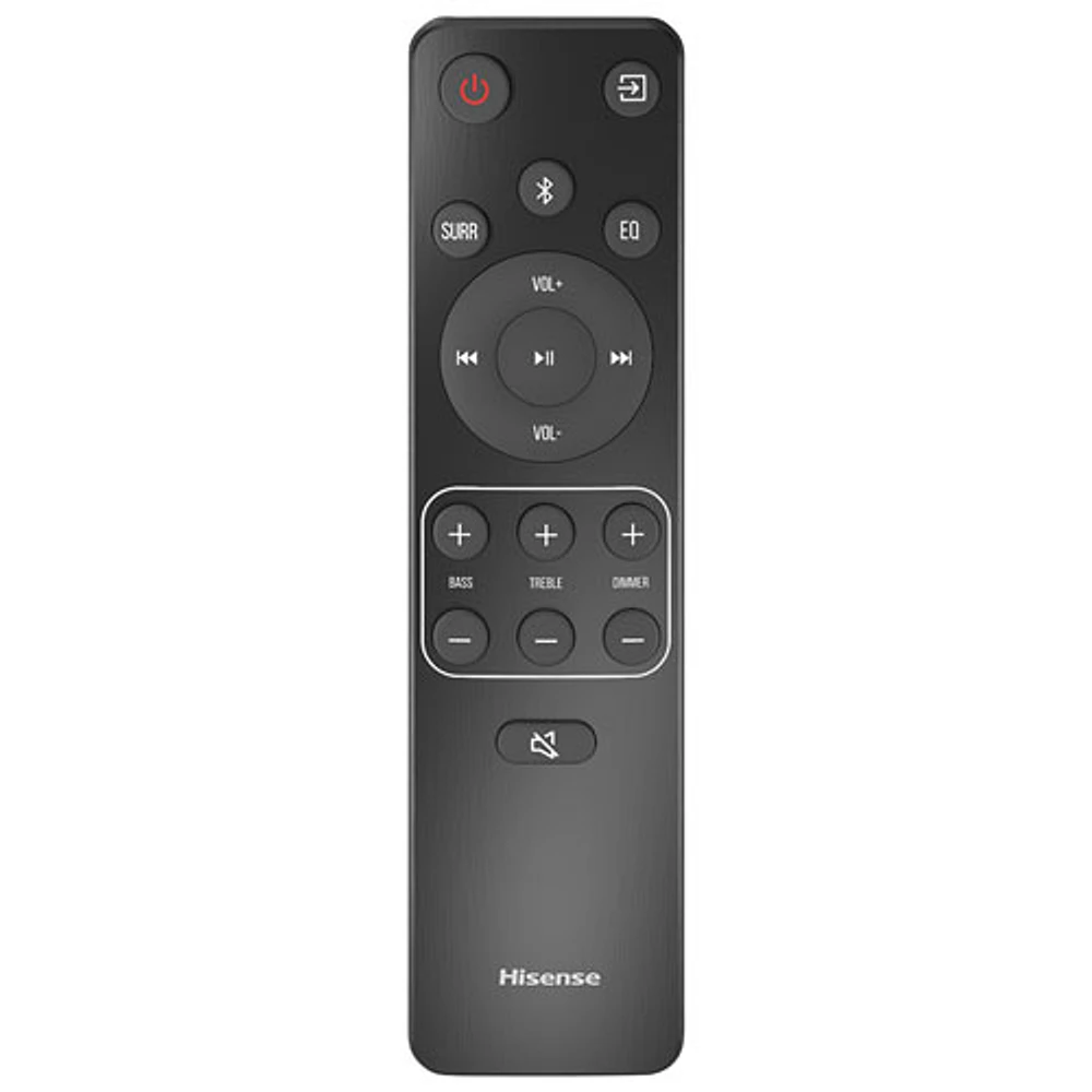 Barre de son 5.1 canaux HS5100 de Hisense avec haut-parleur d'extrêmes graves sans fil