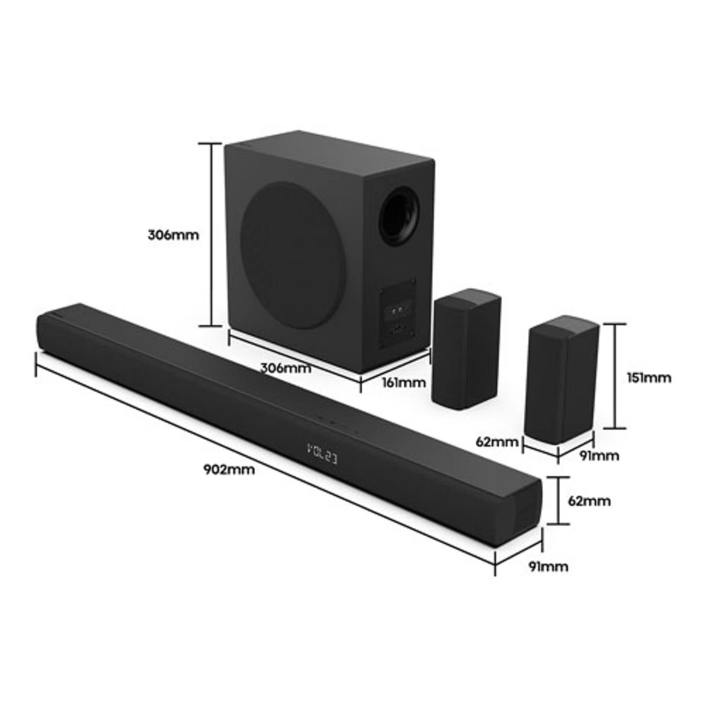 Hisense HS5100 5.1 Channel Soundbar with Wireless Subwoofer