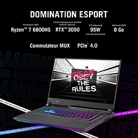 Portable jeu 15,6 po ROG Strix G15 d'ASUS - Gris éclipse (Ryzen 7 6800H d'AMD/RAM 8 Go/SSD 512 Go/GeForce RTX 3050)