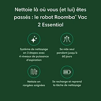 iRobot Roomba Vac 2 Essential Robot Vacuum with AutoEmpty Dock (Q052020)