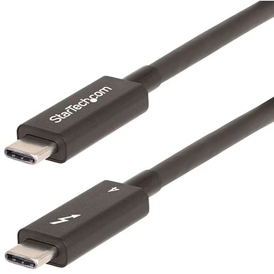 StarTech 2m (6.6 ft.) USB-C/USB-C ThunderBolt 4.0 Cable (A40G2MB-TB4-CABLE) - Black