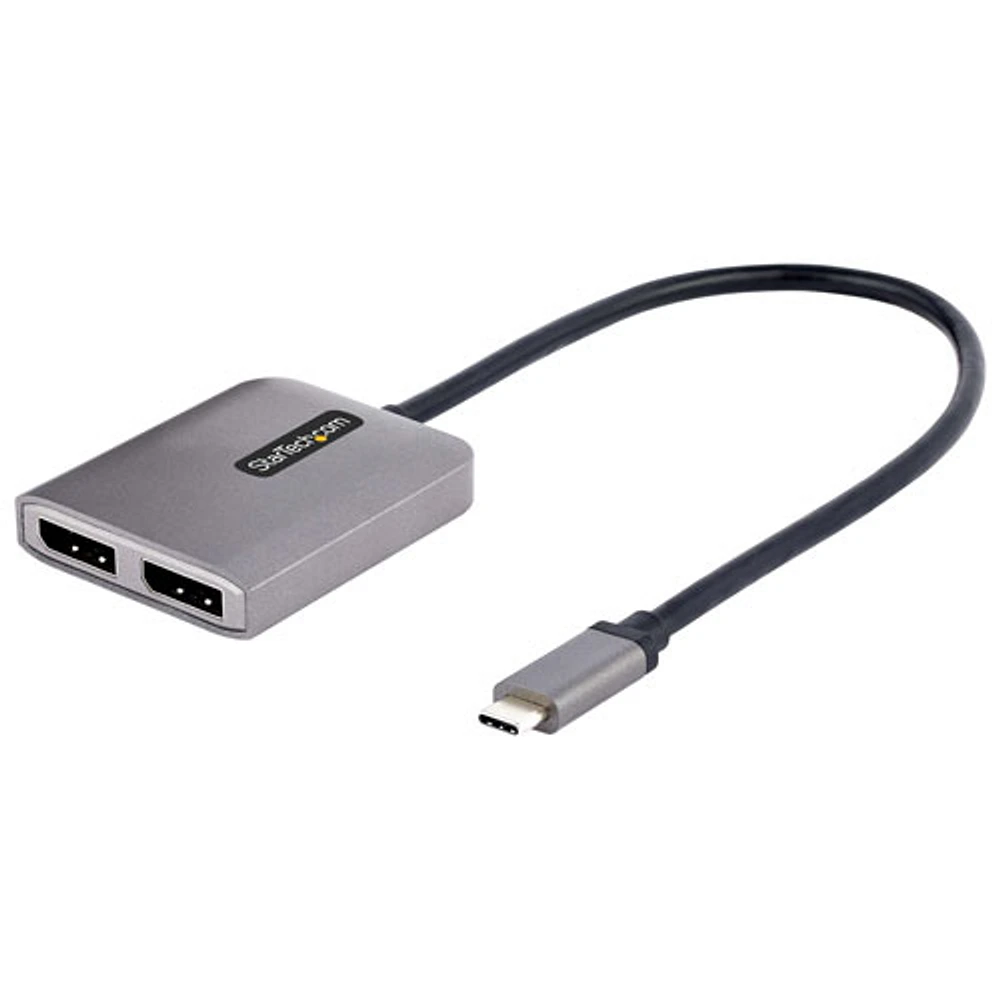 StarTech USB-C to Dual DisplayPort 1.4 Adapter (MST14CD122DP) - Space Grey