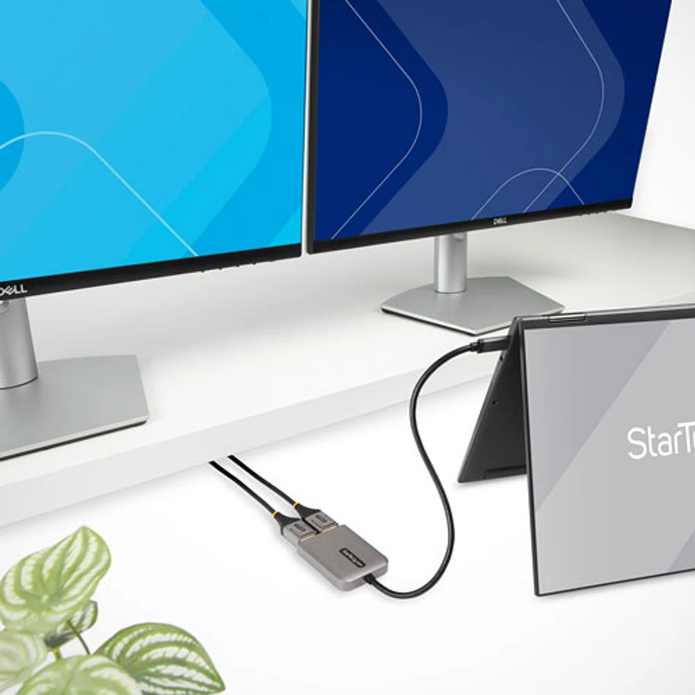 StarTech USB-C to Dual DisplayPort 1.4 Adapter (MST14CD122DP) - Space Grey