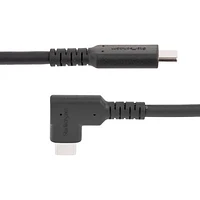 StarTech 2m (6.6 ft.) Rugged USB-C to Right Angle USB-C Cable (RUSB315CC2MBR) - Black