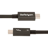 StarTech 0.5m (1.6 ft.) USB-C/USB-C ThunderBolt 4.0 Cable (TBLT4MM50CM) - Black