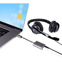 StarTech USB-C to Dual 3.5mm Headset Adapter - Black/Space Grey