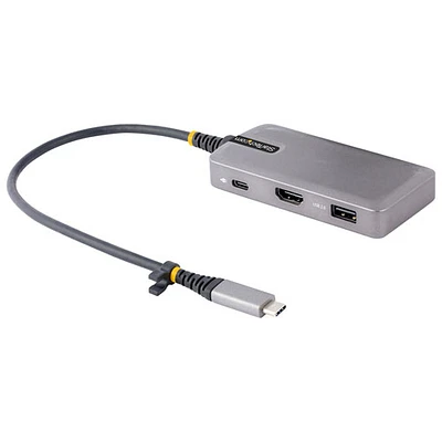 Adaptateur de voyage portatif multiport USB-C 4K de StarTech - Gris spatial