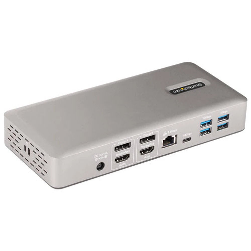 Station d'accueil Thunderbolt 4 de StarTech pour écrans multiples (132N-TB4USB4DOCK) - Gris cosmique