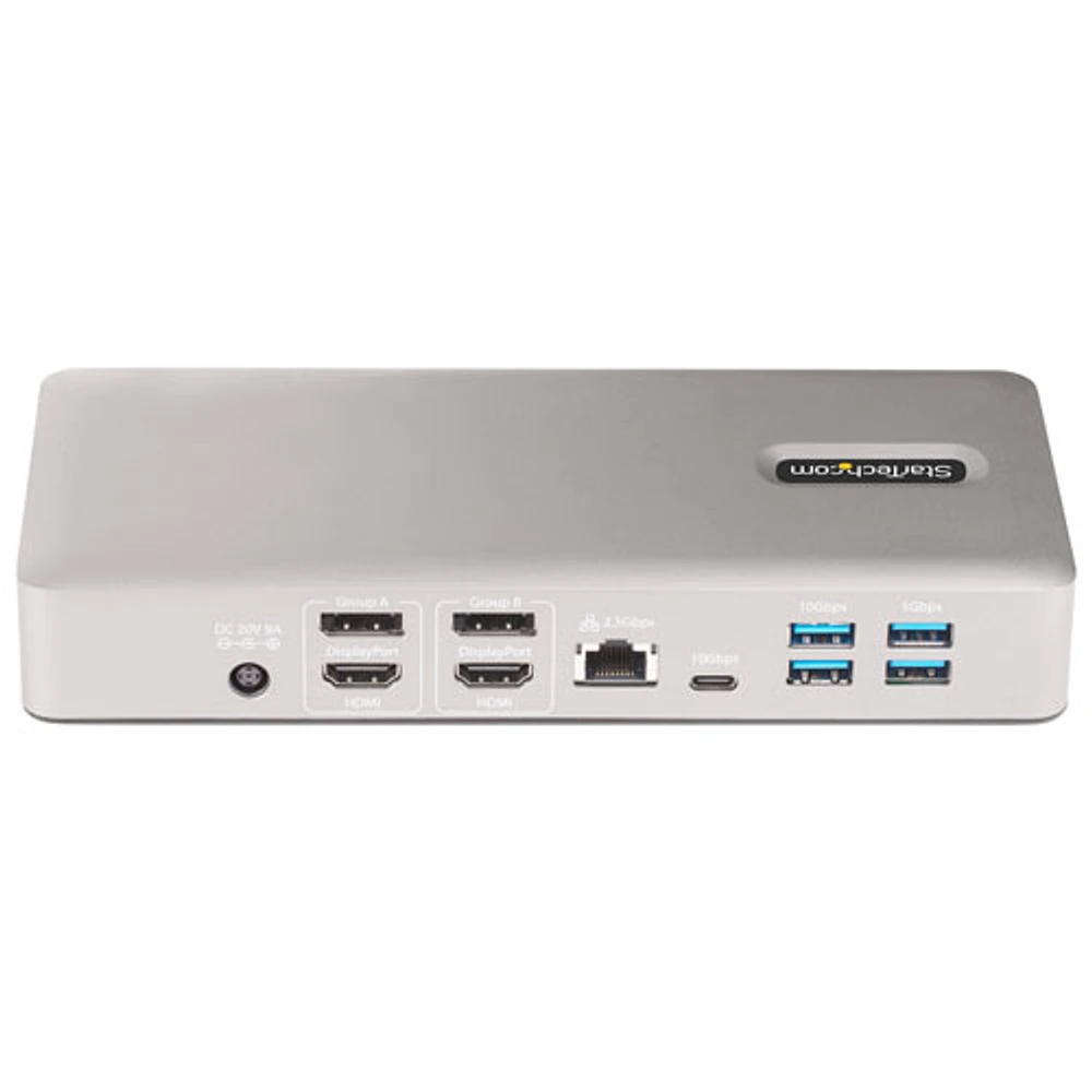 Station d'accueil Thunderbolt 4 de StarTech pour écrans multiples (132N-TB4USB4DOCK) - Gris cosmique