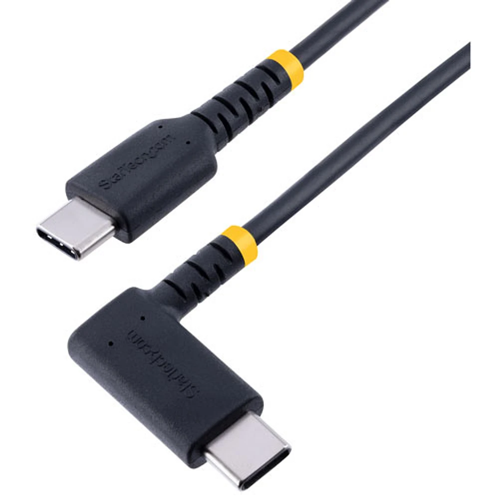 Câble USB-C à USB-C angle droit de 2 m (6,6 pi) de StarTech (R2CCR-2M-USB-CABLE) - Noir