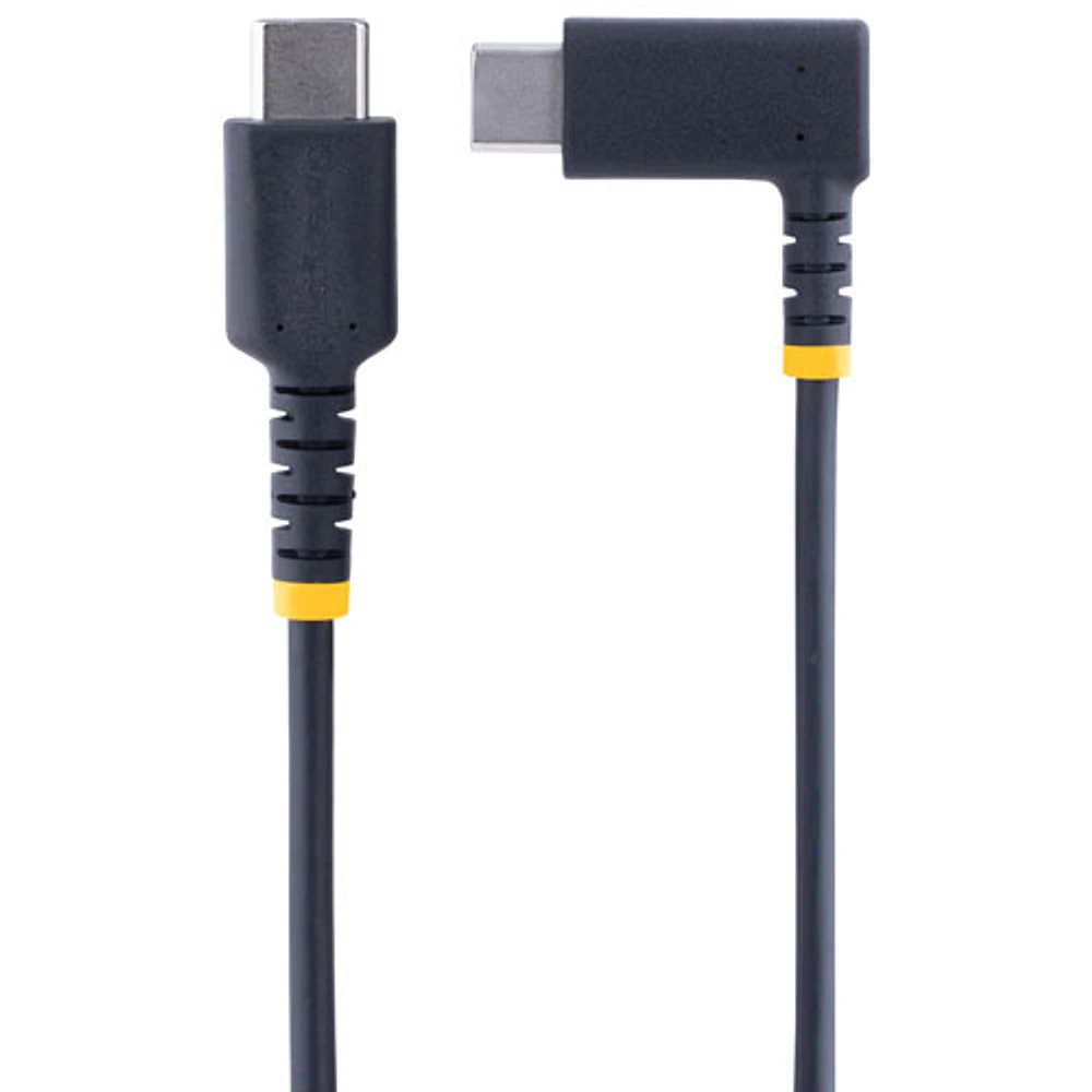 Câble USB-C à USB-C angle droit de 2 m (6,6 pi) de StarTech (R2CCR-2M-USB-CABLE) - Noir