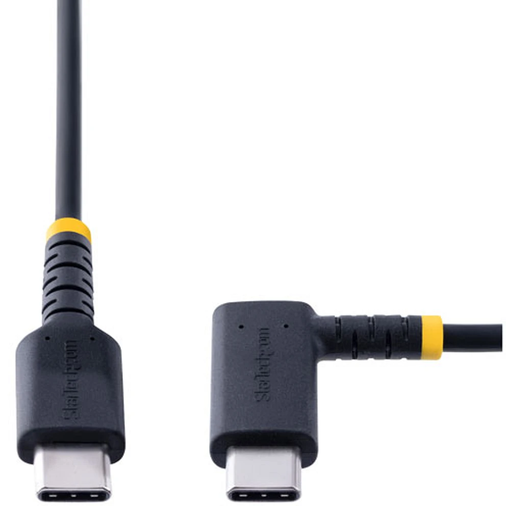 Câble USB-C à USB-C angle droit de 2 m (6,6 pi) de StarTech (R2CCR-2M-USB-CABLE) - Noir